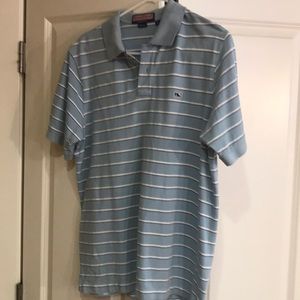 Vineyard vines blue striped polo - M
